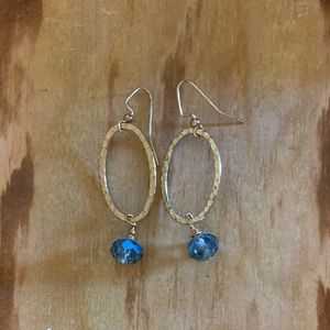 Hand made gold and teal crystal